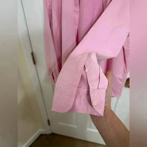 GORGEOUS Paul Stuart mens XLL pink button up casual cotton shirt EUC - Picture 7 of 15